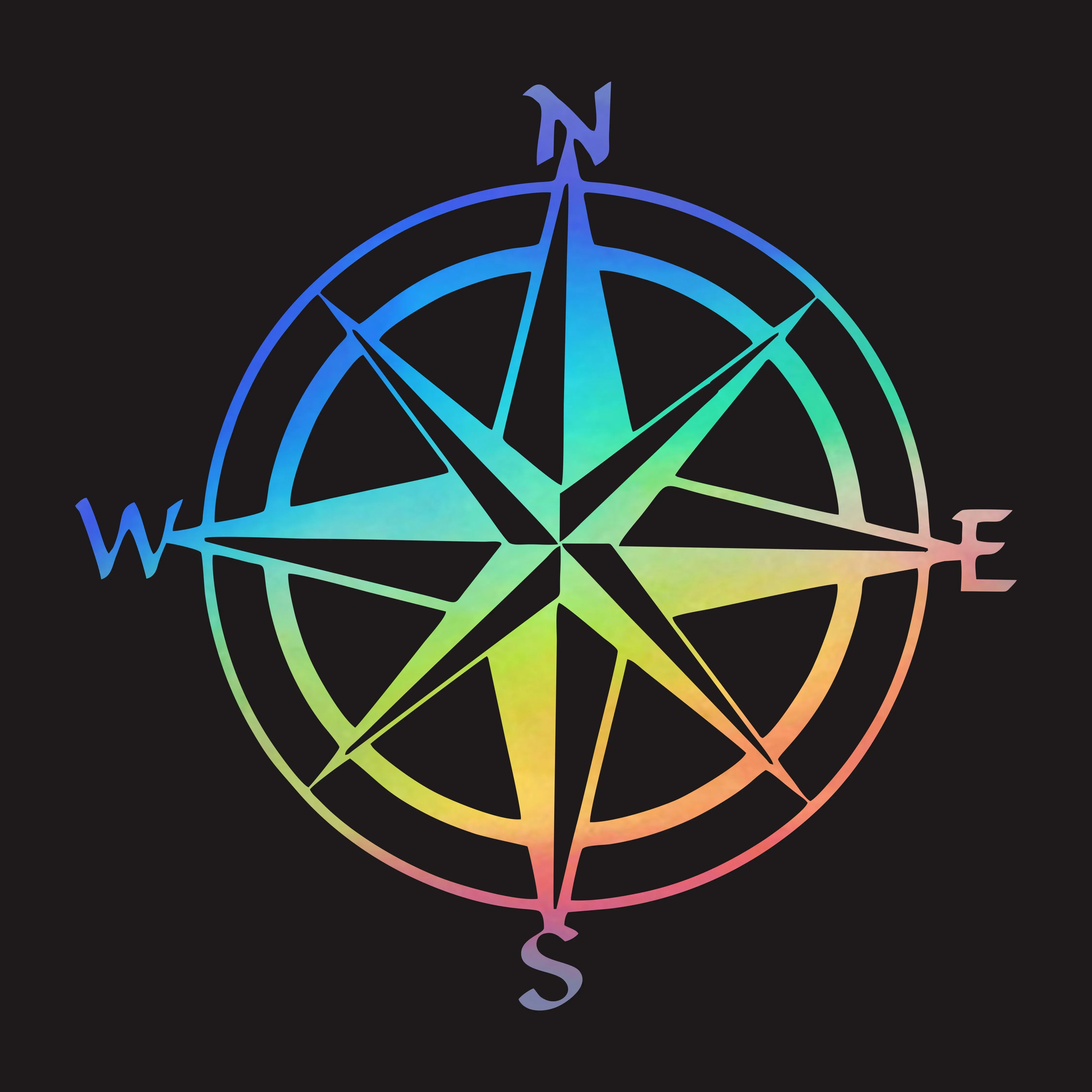 Личный Стайлинг автомобиля Открытый NSWE компас путешествия потерянный