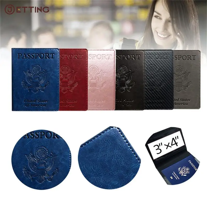 

1pcs Passport Cover Embossing Travel Passport Cover Women Men Business PU Leather Travel ID&Document Passport Card Case