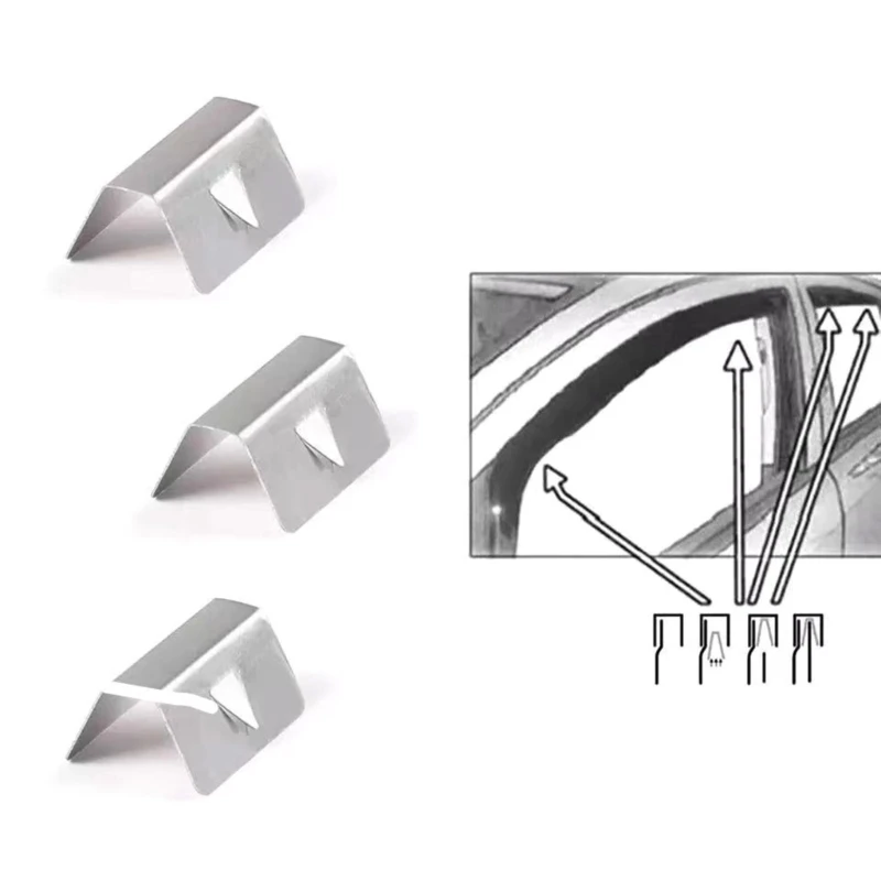 Зажимы для канала дефлектора дождя и ветра из нержавеющей стали автомобильного