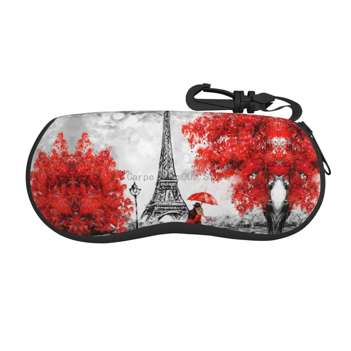 

Glasses Case Landscape France Eiffel Tower Couple Portable Zipper Glasses Case Unglasses Cover Glasses Storage Case