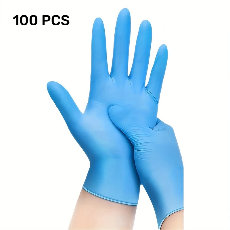 

Одноразовые синие нитриловые перчатки для уборки