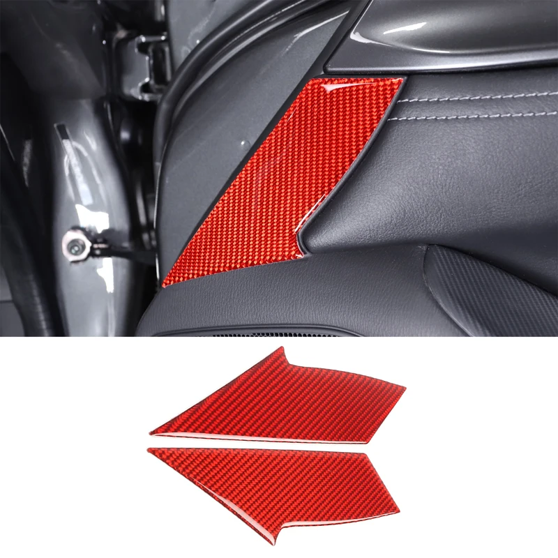 

For Mazda MX-5 2016-2023 Soft Carbon Fiber Car Door Decoration Sticker Car Interior Accessories 2pcs