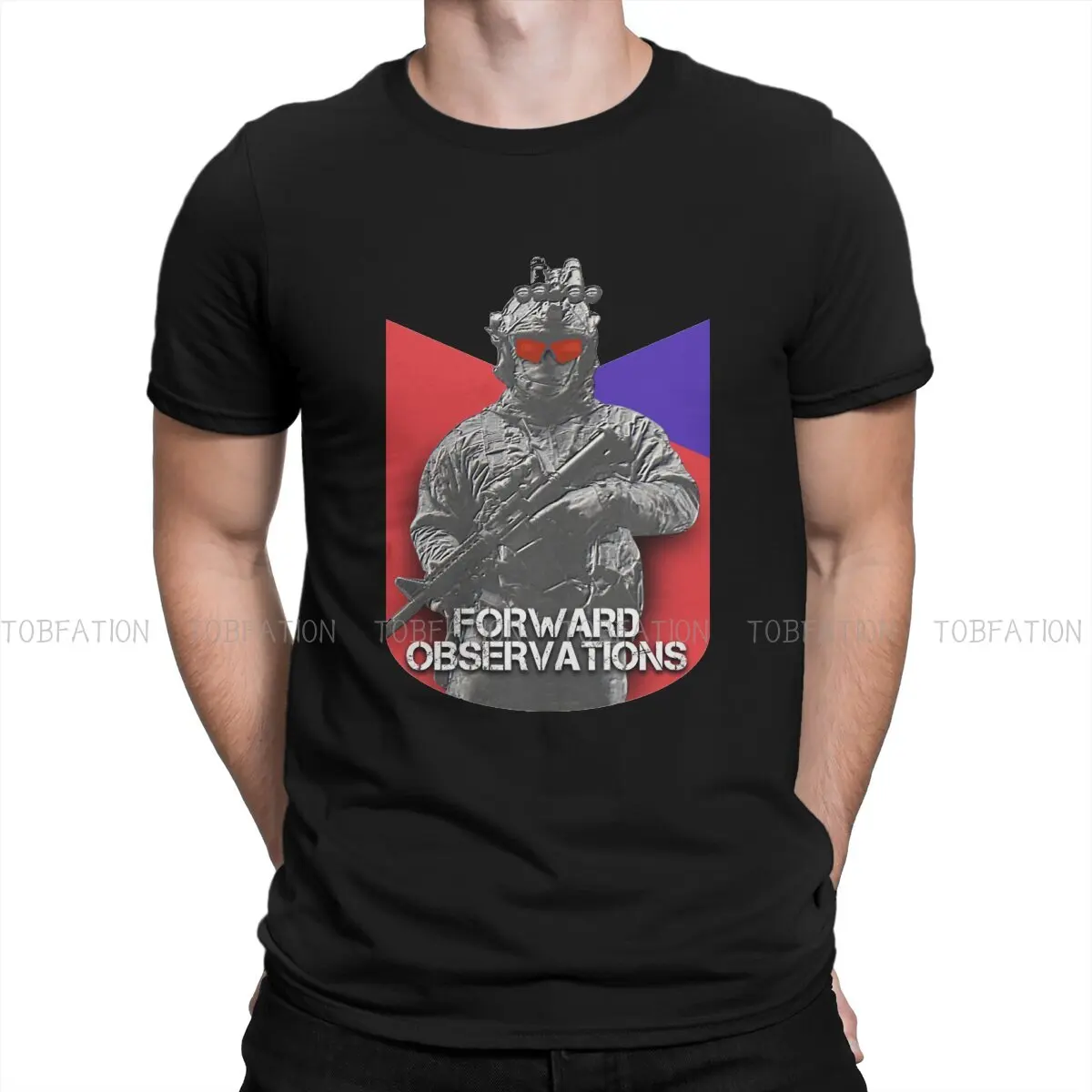 

Army Men TShirt Forward Observations Group Crewneck Short Sleeve 100% Cotton T Shirt Humor High Quality Gift Idea