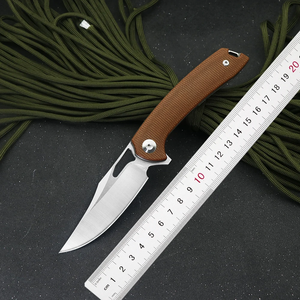 

Клинок складной с лезвием M390 TC4 из титана и льна