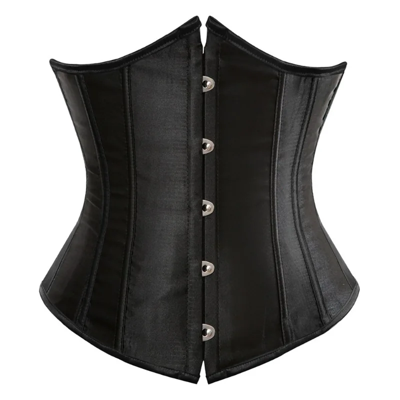

Underbust Corset Sexy Women's Underwear Waist Slimming Body Shaper Corset Top for Women Steampunk Lace-up Corset Belt White
