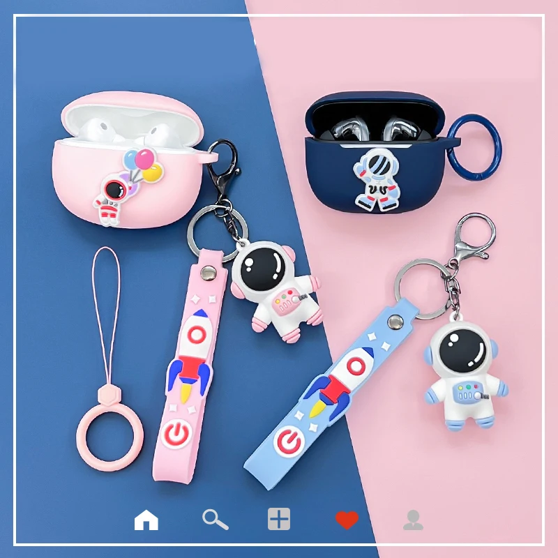 

Силиконовый защитный чехол для наушников с подвеской в виде астронавта для OPPO Enco X2