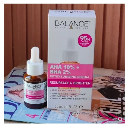 

BALANCE Fruit Acid essence 10% AHA 30ml Facial Exfoliation Cleaning Pores Rejuvenation and Brightening