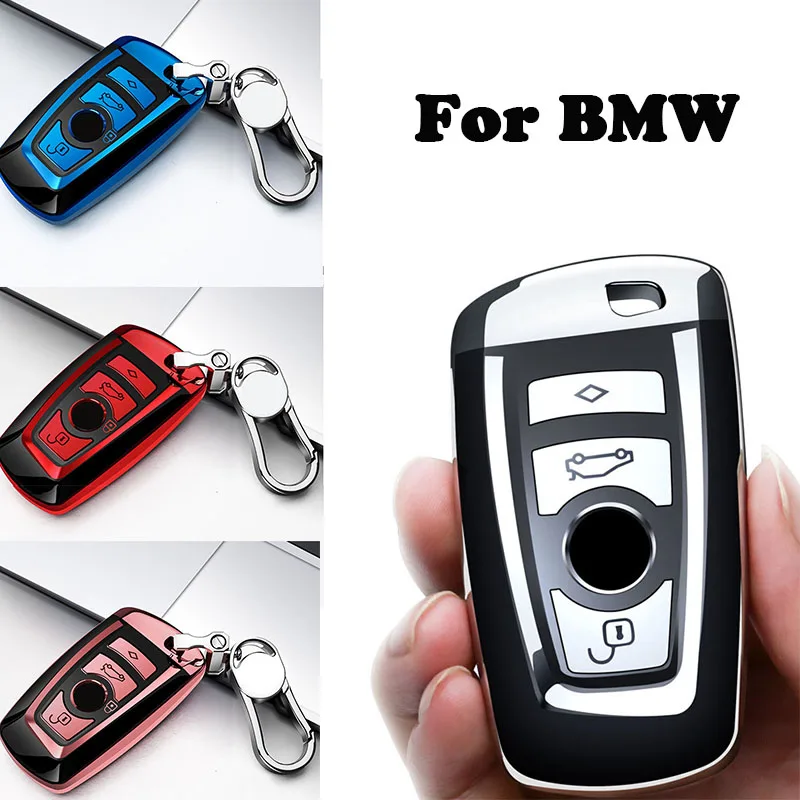TPU Car Key Case Cover For BMW M3 M5 520 F10 F30 F18 118i 320i 1 3 5 7 Series X3 F25 X4 Keychain Shell Accessories Auto