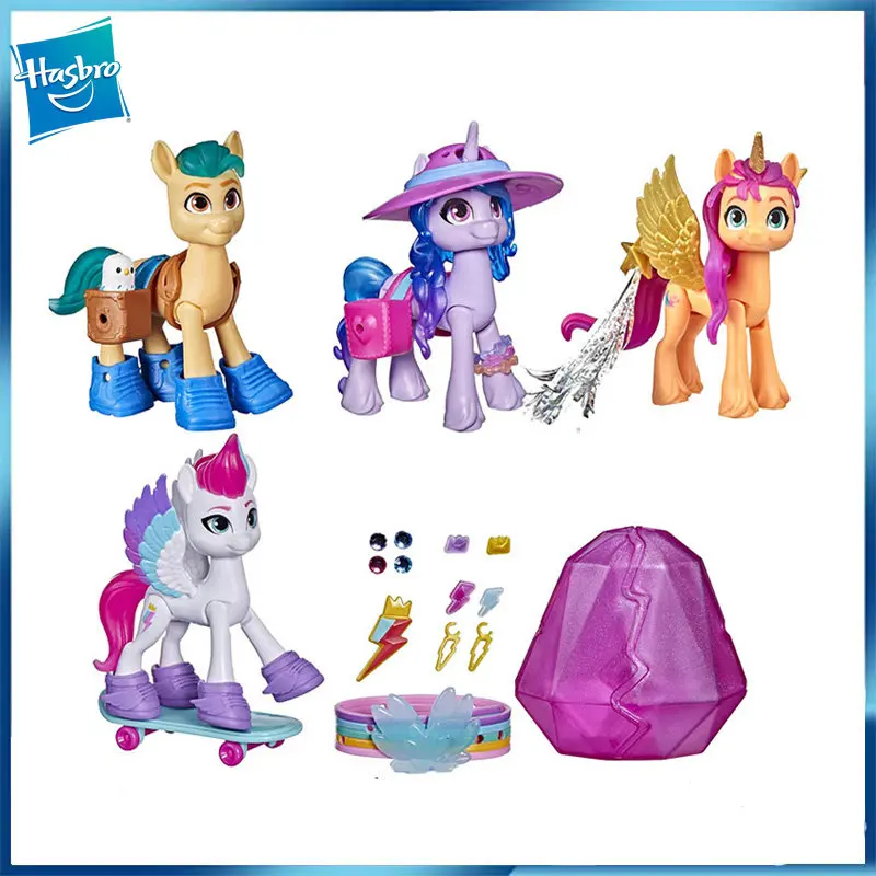 

Hasbro My Little Pony Sunny Starscout Petals Hitch Zipp Storm Izzy Moonbow Anime Action Figures Collectible Model Kids Toys Gift