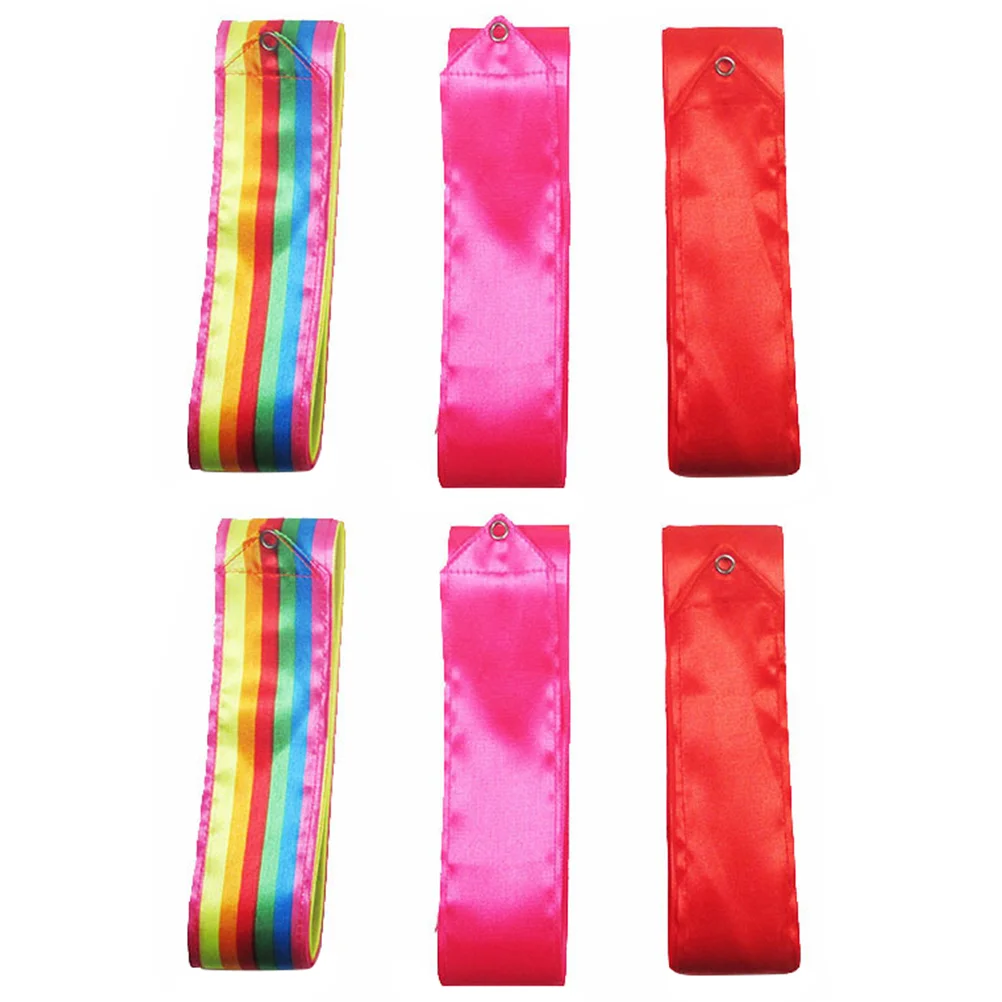 

6 Pcs Rhythmic Gymnastics Ribbons Kids Gymnastics Ribbons Portable Dancing Ribbons Polyester Party Ribbon Child