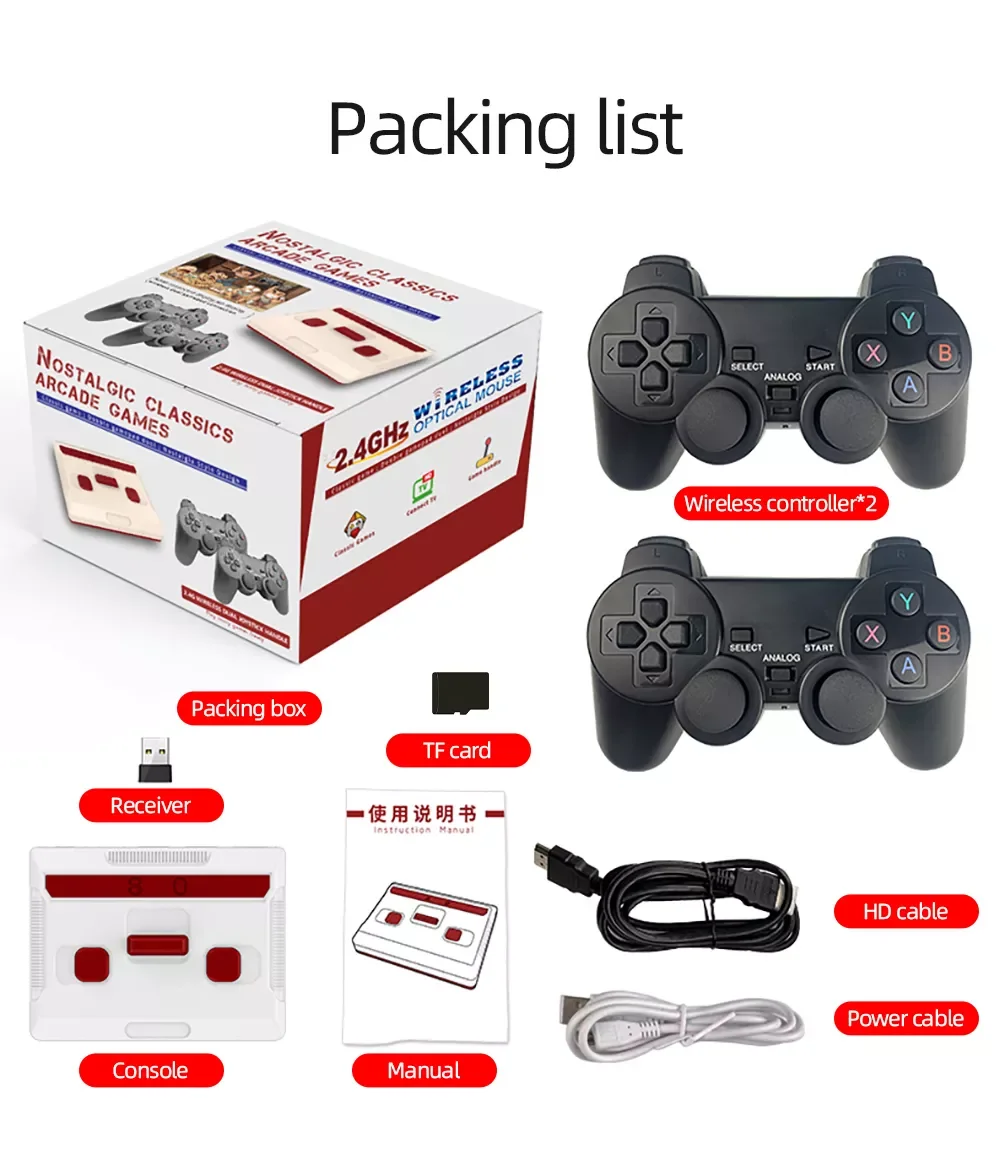 

New POWKIDDY J60 HD Video Game Console PS1 Built-in 4500 Retro Games RK3128 Arcade Support Multiplayer Games Children's Gift