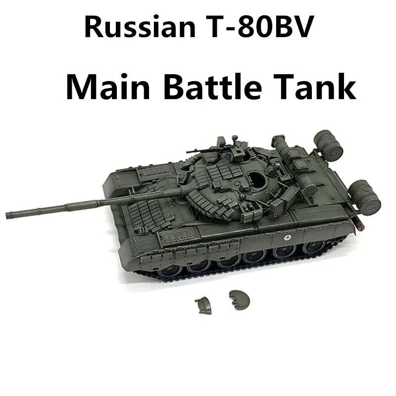 

Model 1:72 Scale Russian T80BV Main Battle Tank Toys Diecast Alloy Division Taman Collection Display Decoration For Fans Adult