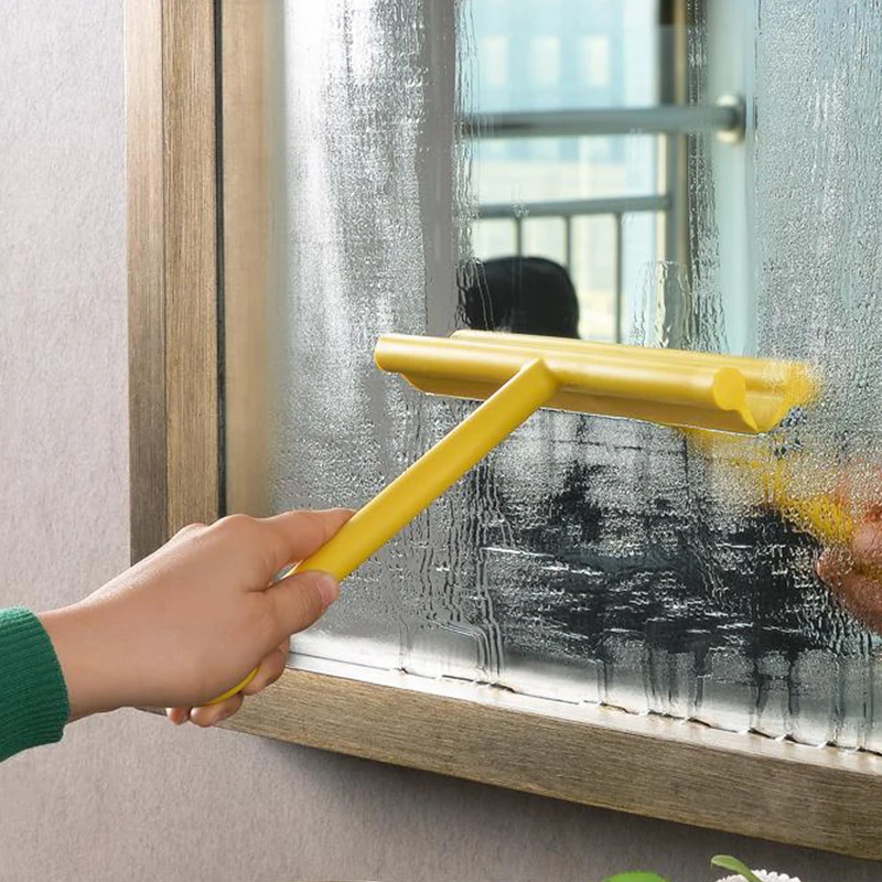 

Shower Squeegee Window Glass Wiper Silicone Scraper Cleaner Long Holdle Bathroom Mirror Wiper Scraper Glass Cleaning Accessories