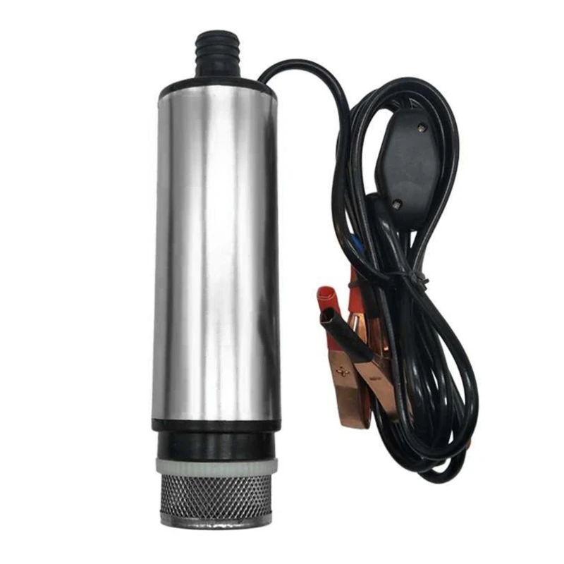 

Oil Fuel Transfer Pump 51mm Diameter Stainless- Steel Submersible Water Pump with Clips & 2.3 meter Cable for Harvester