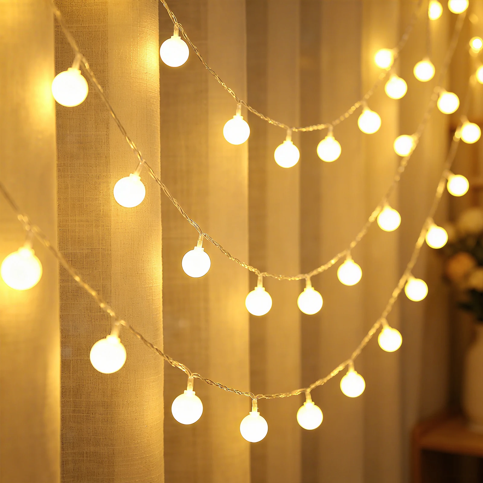 USB/батарея Power Ball светодиодные гирлянды 1,5 м/3 м/6 м/10 м уличный садовый сказочный свет рождественские украшения для свадебной вечеринки