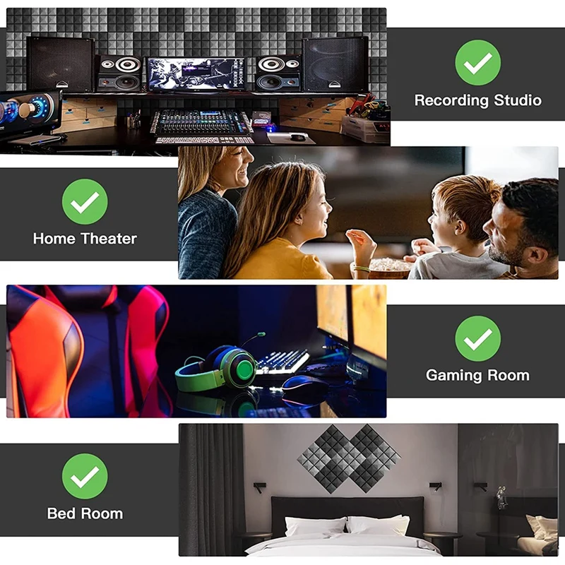 24-пакетовые грибные акустические пенопластовые панели самоклеящиеся