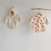 2022 baby boys romper autumn long sleeve print pocket infant jumpsuit for toddler girl clothing children outfits