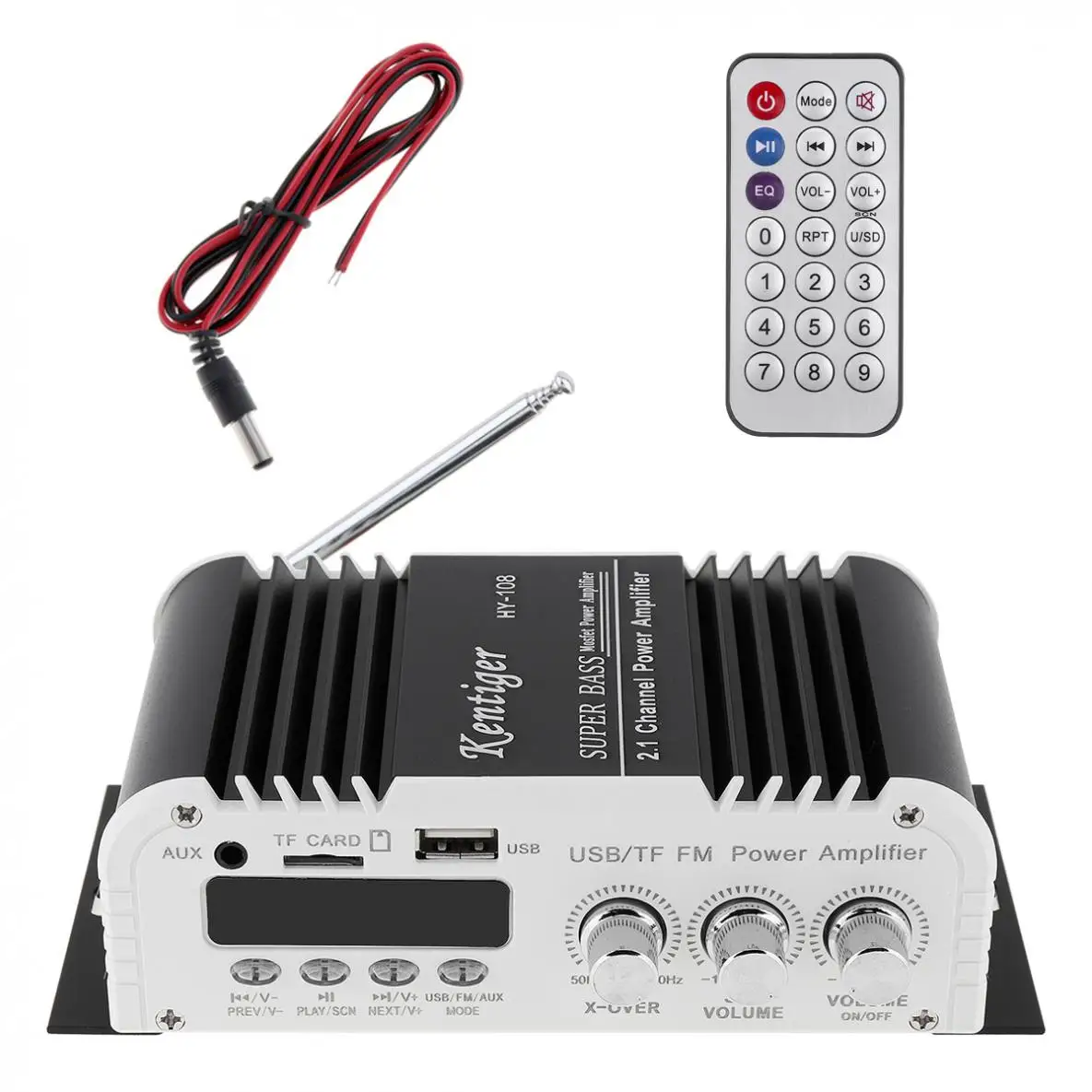 Hi-Fi прочный 2.1CH автомобильный аудио усилитель высокой мощности FM радио плеер с