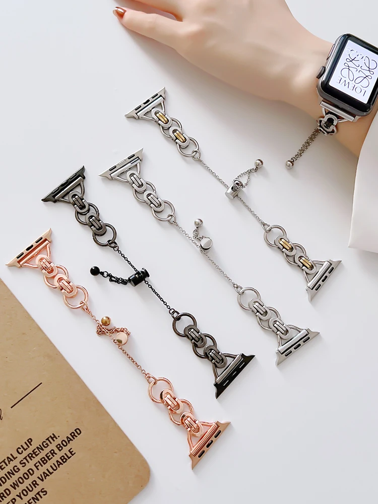 

Stainless steel metal strap For Apple Watch Band Series7 6 5 4 3 SE iWatch 41mm 45mm 40mm 44mm 42mm 38mm Wrist Belt