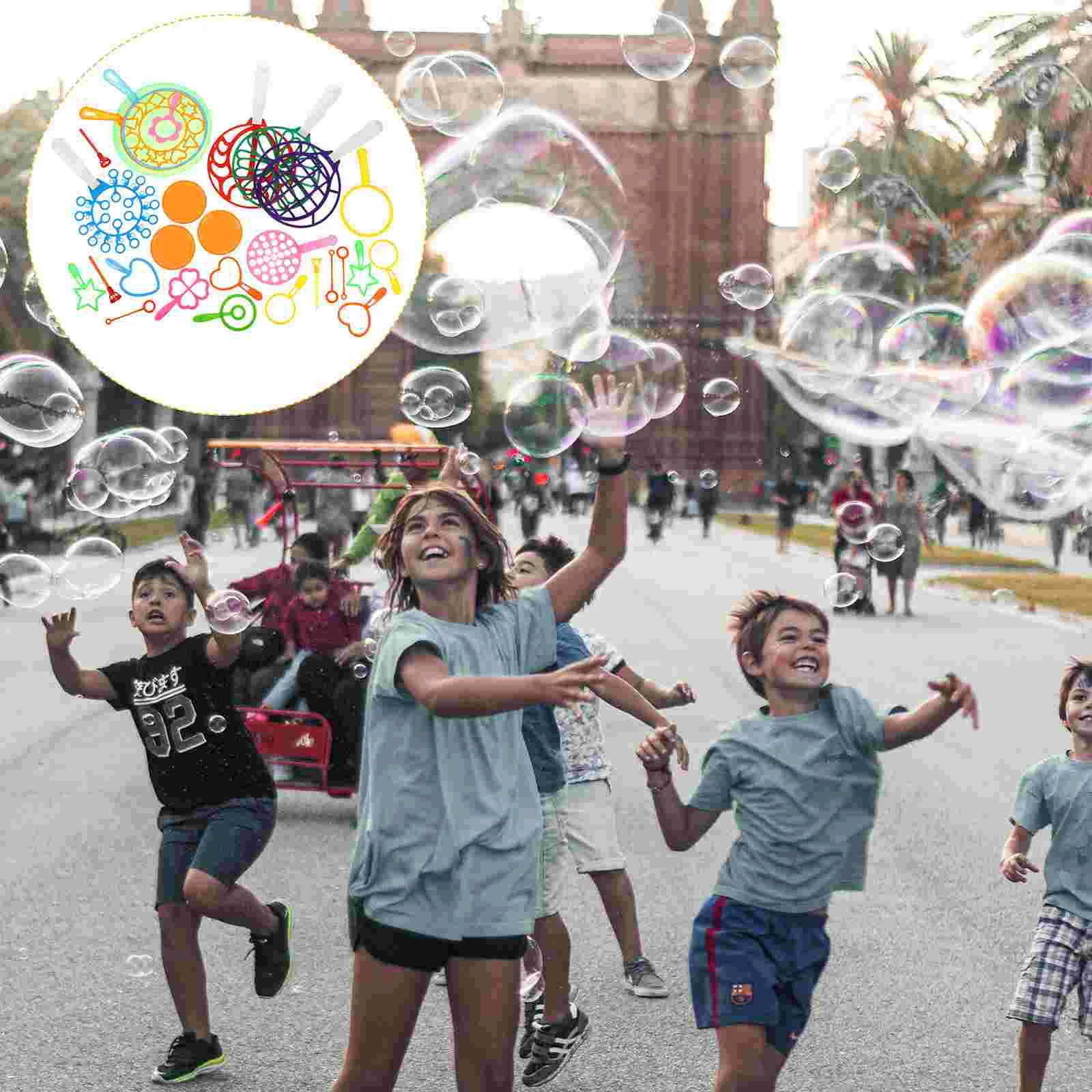 

28pcs Plastic Various Colorful Bubble Set Bubble Party Gift for Children Outdoor Garden