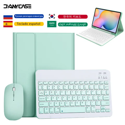 Чехол с клавиатурой DANYCASE для Samsung Galaxy Tab A8 10.5 S6 Lite 10.4 S7 S8 S9 11in S7 Plus S7 FE S8 S9 Plus 12.4