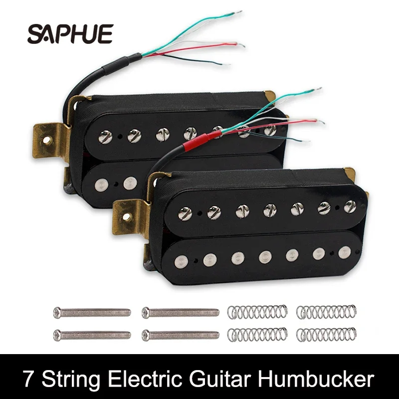 

7 String Electric Guitar Humbucker Dual Coil Electric Guitar Pickup Coil Splitting Pickup N8.5K/B14K Output Guitar Parts Black