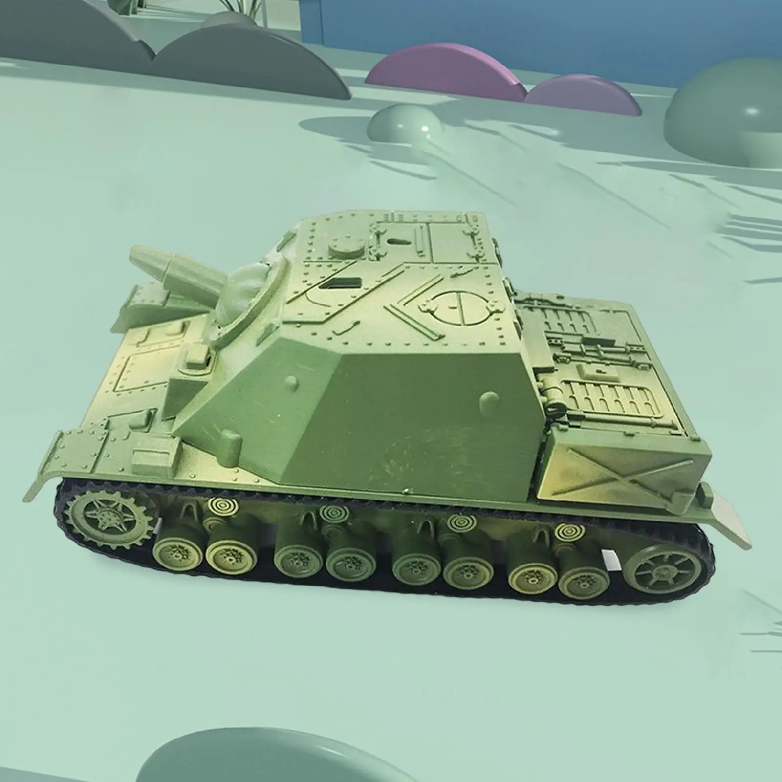 

1/72 4D Assemble Tank Vehicle Model Toy Crafts Micro Landscape Toy Tank for Children Boys