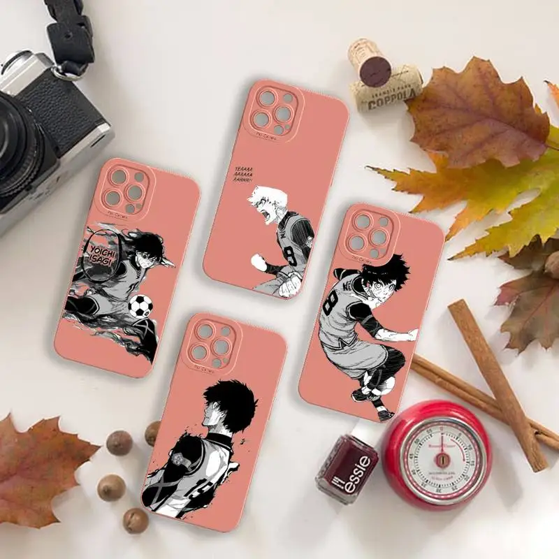 

blue lock anime Camera Lens Liquid Silicone Phone Case For iPhone 13 12 11 Pro MAX Mini X XS XR 7 8 Plus