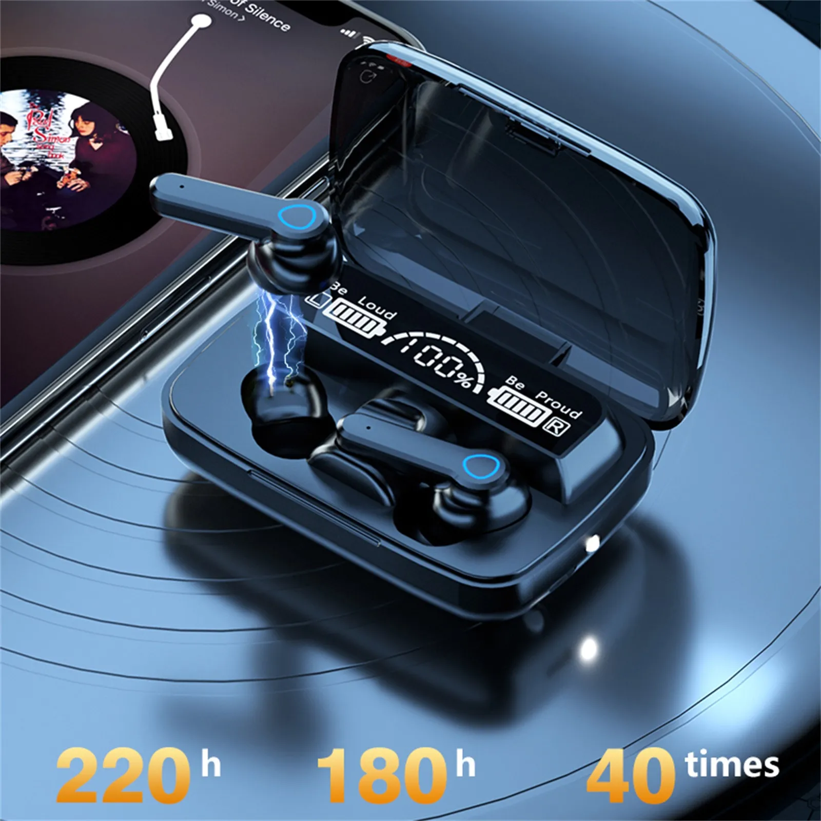 

Mini Headphones Earphones M19Bluetooth Earbuds Wireless 5.1Headset Stereo Bluetooth Headset Ear Phones