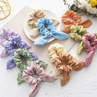 6 5inch candy color for women hair scrunchie bows ponytail holder hairband bow knot scrunchy girls headwear hair accessories