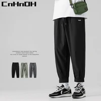 cnhnoh 2022 spring new simple nine point pants cool breathable light casual pants men