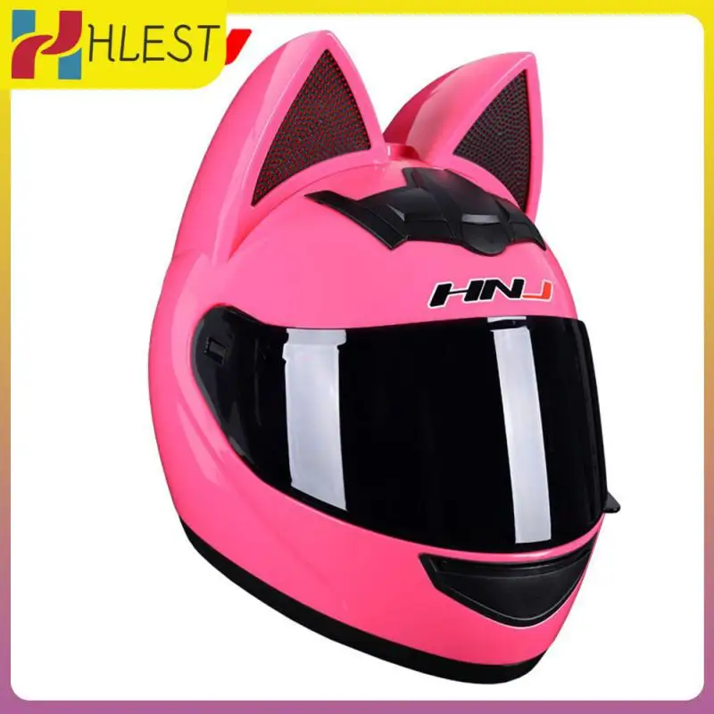 

Full Face Locomotive Helmet Cat Ears Four Seasons Helmet Universal Detachable Single Lens Full Face Helmet Motorcycle Helmet