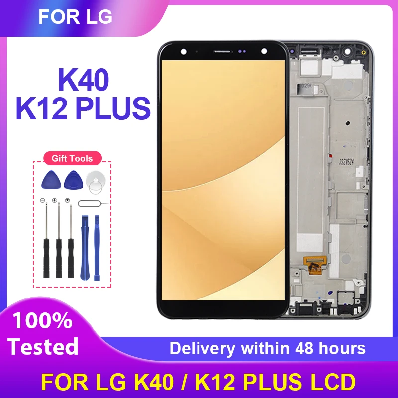 ЖК-дисплей 5,7 дюйма K12 Plus для LG K40, сенсорный экран с цифровым преобразователем для LMX420, LMX420EMW, стандартная сборка, с инструментами, 1 шт.