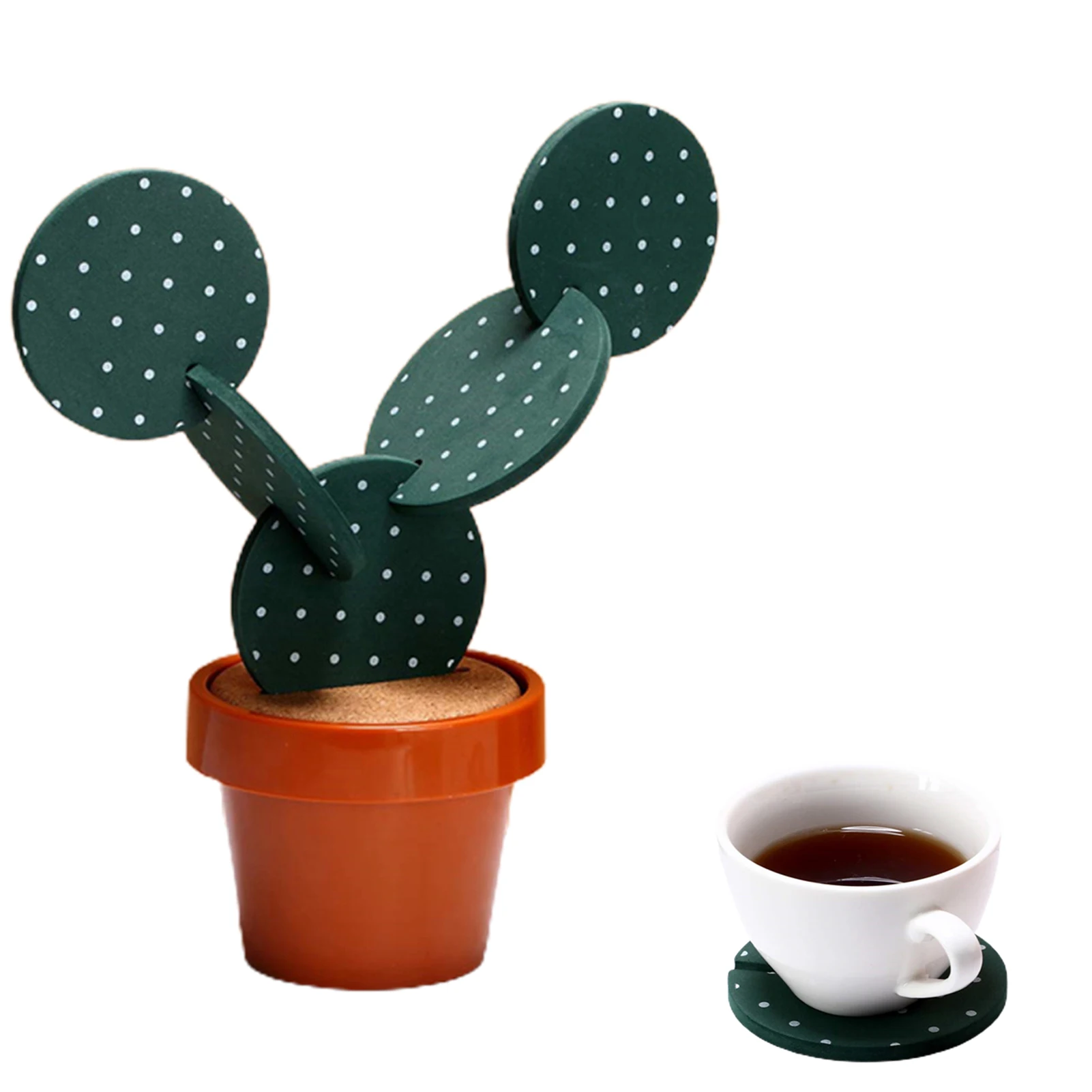 

Cactus Cork Coaster DIY Cork Cup Coaster For Cups Glasses Bottles Cactus Coaster Decor For Kitchen Living Room Office