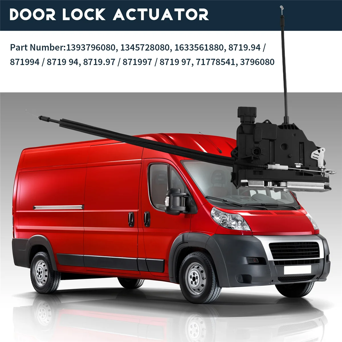 Привод двигателя замка задней правой двери для Peugeot Boxer II Citroen Jumper 1393796080 1345728080