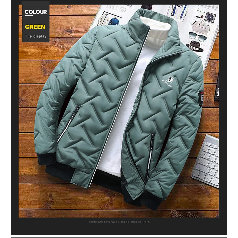 BLACKYAK Winter Jacket Men Cotton Padded Jacket Korean Fashion Streetwear Casual Jacket Men Fashion Clothing Stand Collar Coats