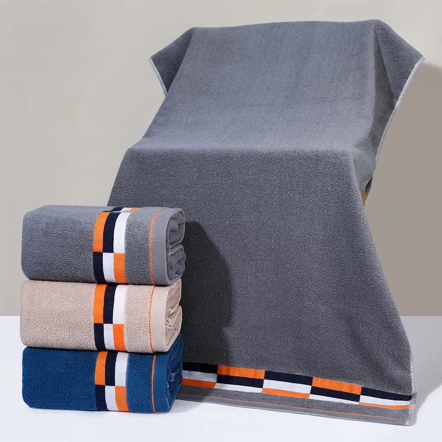 Фото Adult Household Bath Towel Pure Cotton Thickened Jacquard Hotel Four Seasons Universal High Quality Bath Towel №3