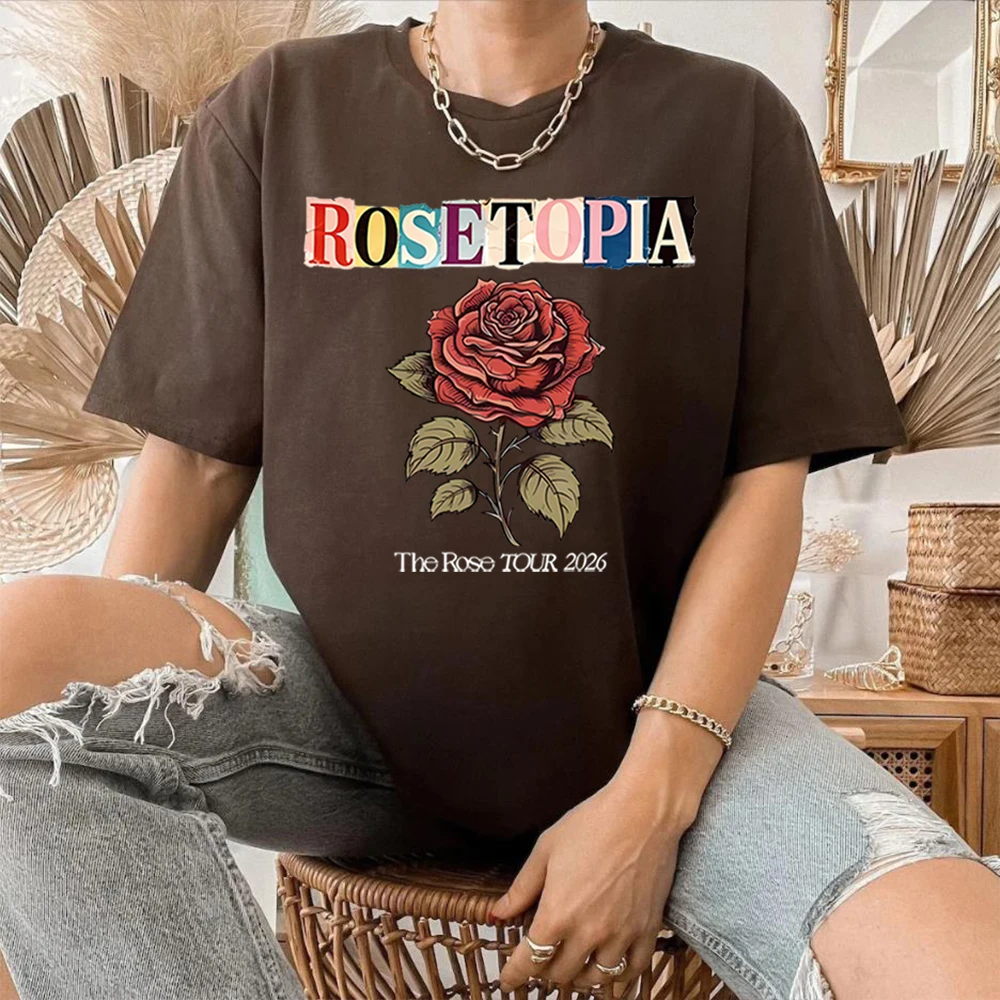 Фото Футболка The Rose Rosetopia Tour 2026 Comfort, винтажная футболка The Rose Kpop с изображением Усунга, Доджуна, Хаджуна, Тэгёма, для концертов, подарок №4