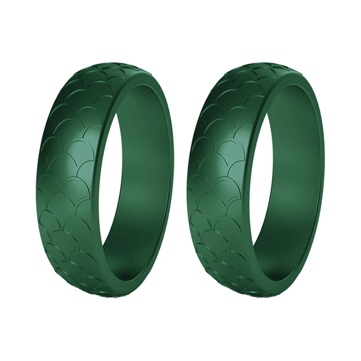 

5.7mm Popular for Women Silicone Cool Rings Silicone Wedding Ring Environmental Outdoor Sports RingX2