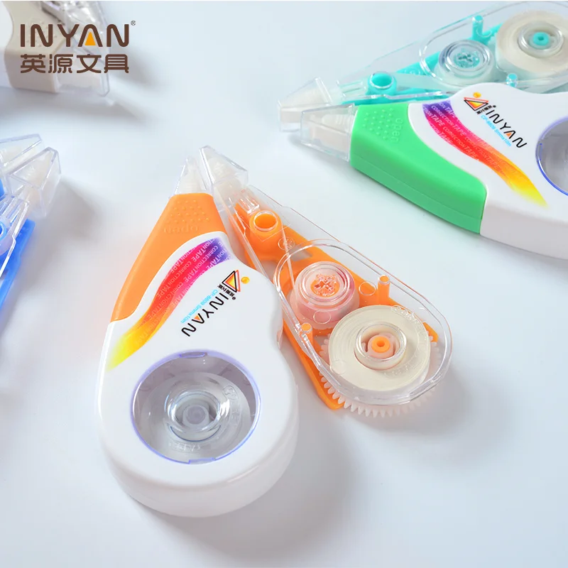 

Белая Корректирующая лента для стикеров, ролик большой емкости, сменная клейкая лента с сердечником, студенческие письменные принадлежнос...