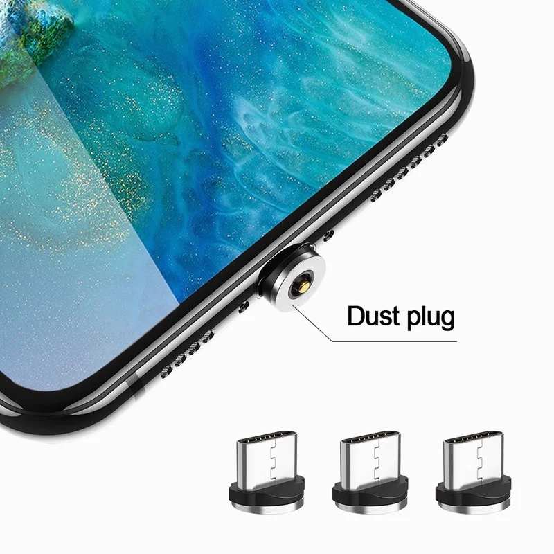 CQXSMAX single Pin Round Magnetic Cable Plug Type C Micro USB Plugs Phone Magnet Charger For iPhone Charging No |