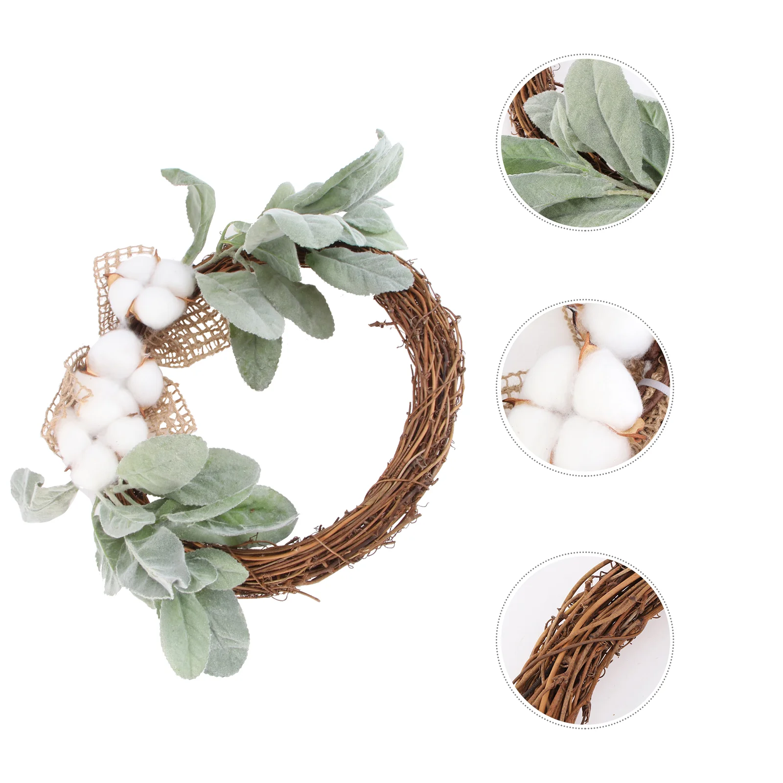 

1Pc Decorative Wreath Door Hanging Pendant Wedding Garland Artificial Wreath for Party Decor Home