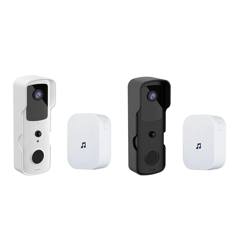 

Tuya Smart Video Doorbell Wifi Video Intercom Door Bell Two-Way Audio Works With Tuya/Smartlife EU Plug, White