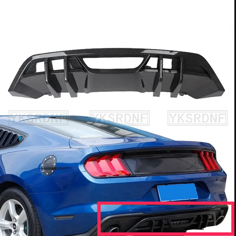 Задний диффузор для Mustang 2018 2019 2020 стильный задний бампер из углеродного волокна