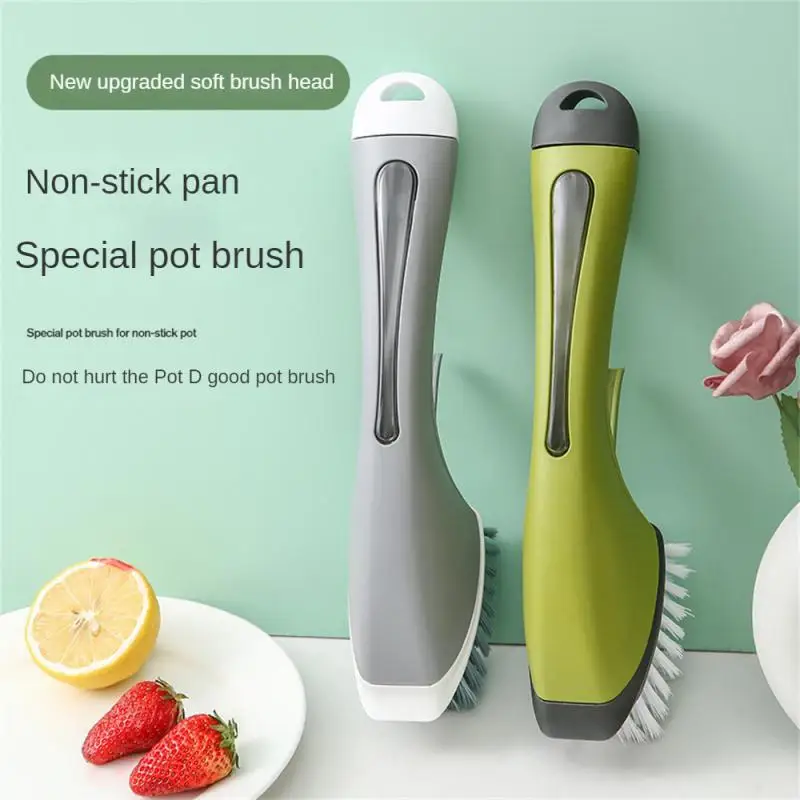 

Automatic Liquid Adding Stove Brush Multifunctional Press Type Pot Brush Factory Supply Cleaning Brush Brush Wall Brush