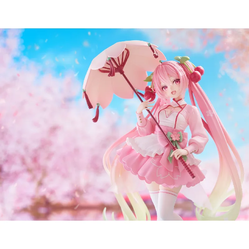 Фото Коллекционная фигурка Taito Amp Vocaloid Hatsune Miku Sakura Cherry из ПВХ, аниме-фигурка, украшение для рабочего стола для взрослых фанатов №3