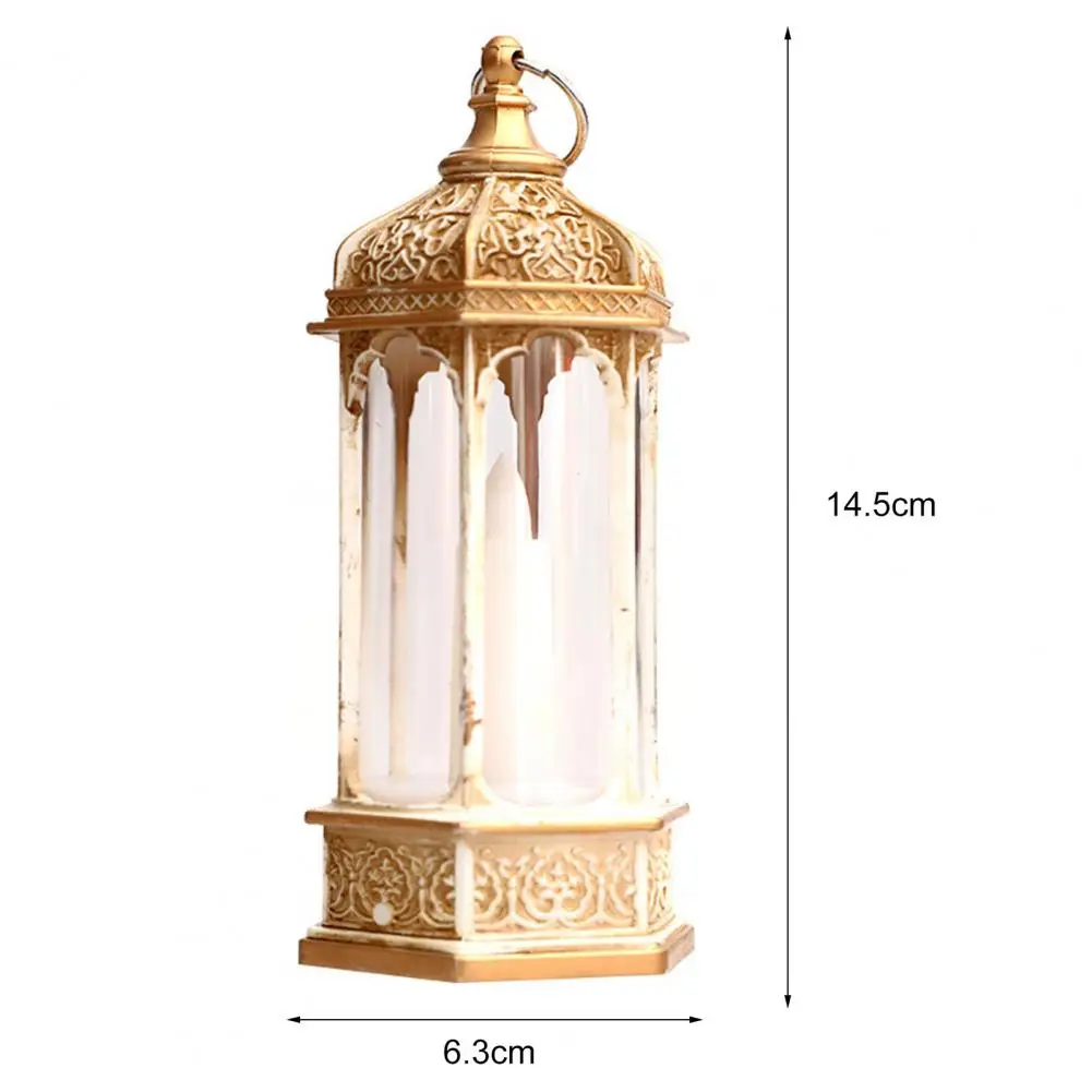 

Multi-use LED Candle Holiday Decor Wind Lantern Six Corners LED Christmas Lantern Decoration Fall Resistant