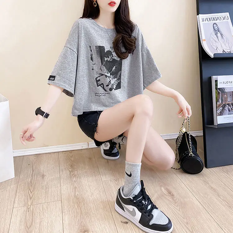 Укороченная футболка сексуальная корейская мода женские блузки 2021 женская из