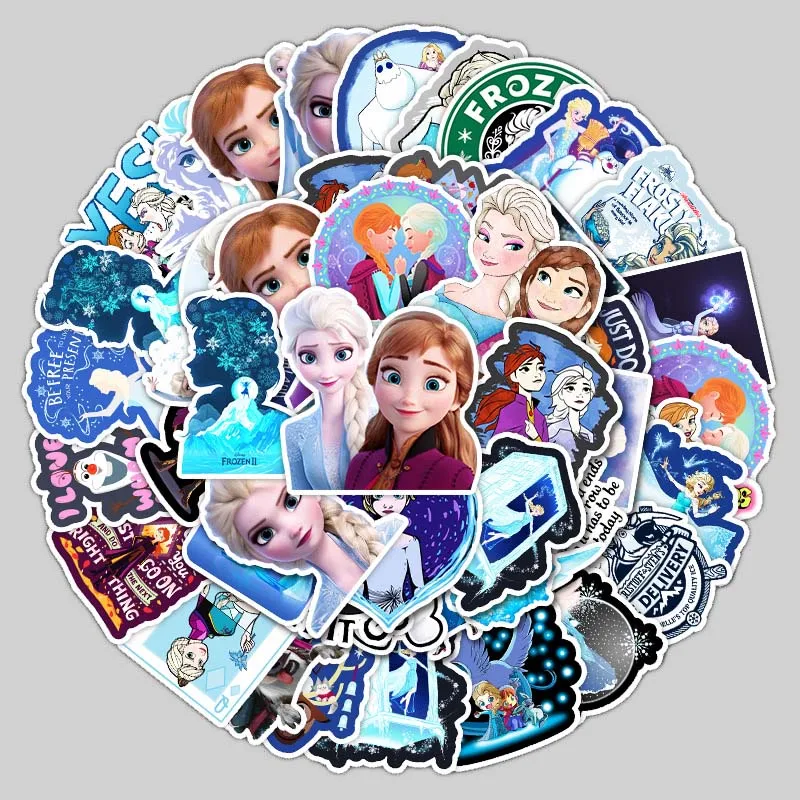 

50pcs Frozen Princess Aisha Stickers Aesthetic Classic Graffiti Kid Toy Stickers Decals DIY Water Bottle Suitcase Laptop Sticker