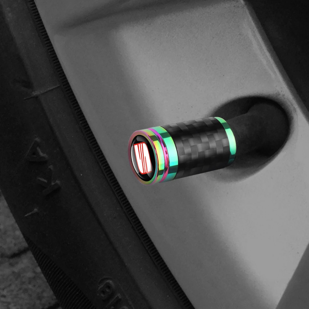 4 шт. автомобильные колпачки для клапанов шин из углеродного волокна значки